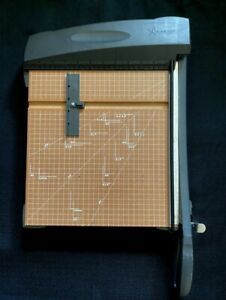 X-Acto Heavy Duty Paper Cutter With Guillotine Blade. Wood Base. 12 X 12