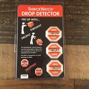 Shock Watch Drop Detector 3 Pack Up to 50 LBS 75G Fragile Packages