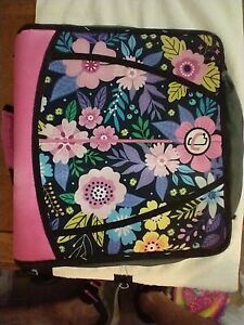 Mighty Zip Tab 3 Ring Binder 3&#034; Capacity by Case It - Tropical Pink w/free extra