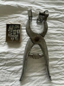 Vintage Stone Tattoo Pliers and Digits 0-9