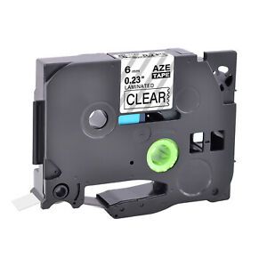 Compatible with Brother TZe-111 TZ-111 Black on Clear Label Tape PT-D210