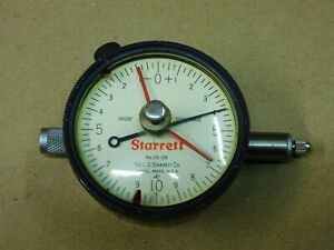 L S Starrett Dial Indicator with Tolerance Hands 25-128 .0025&#034; .050 range