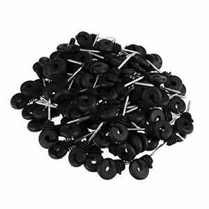 Electric Fence Fence Post, Ring Insulators 100pcs Short Screw Type Ring