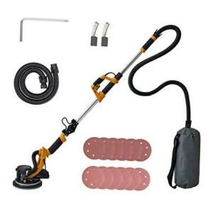 800W Folding Drywall Sander w Extendable Handle Vacuum &amp; 12 Sanding Discs |