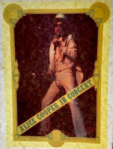 VTG 1975 Deadstock T shirt Iron On Heat Transfer Alice Cooper In Concert Tour