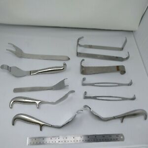 Lot of 11 Surgical Retractors Mueller Weck Zimmer Jarit Lawton