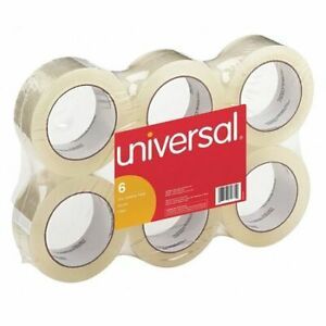 UNIVERSAL UNV63000 Box Sealing Tape,2 in x55 yd.,Clear,PK6