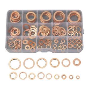 Solid Copper Washers Sump Plug Engine Washer Set M5-M22 150pcs A Box