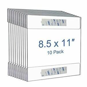 Niubee 8.5x11 inch Wall Mount Acrylic Sign Holder Horizontal with 3M Tape Adh...