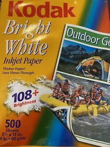 VTG Kodak Bright White Inkjet Paper 500 Sheet 24lb. 108+ Brightness, Matte Pics