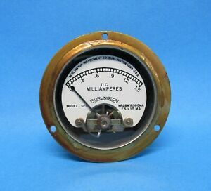 Vintage Burlington Model 321 DC 0-50 Milliamperes Meter, Tested - Works