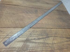 L1547- Vintage Lufkin No.95 Metal Workers Steel Ruler Machinist Tool  36&#034;