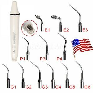 Dental Ultrasonic Scaler Handpiece/10* Scaling Endo Perio Tips Fit EMS ST Sa