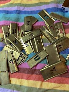 stencil set, marking -lockedge, adjustable, brass - 1/2” Complete Alphabet &amp; 0-9