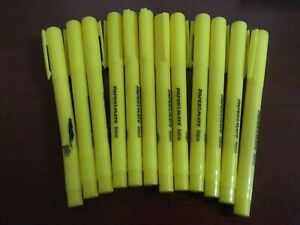 Paper-Mate Intro Highlighter Markers 12ct Fluorescent Yellow Chisel Tip New Bulk
