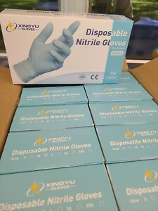 Blue Nitrile gloves medium box of 1000 [10 boxes of 100 gloves]