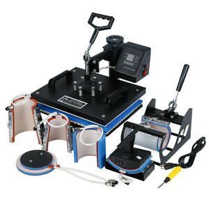 8IN1 12&#034;x15&#034; Heat Press Machine Digital Sublimation Swing Away T-Shirt Plate Hat