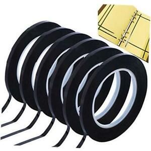 6 Pack 3mm 1/8 inch Lightning Width Graphic Tape Whiteboard Tape Self