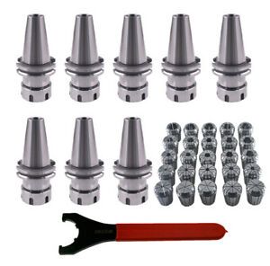 25Pcs ER32 Collet Set 1/16&#034;-3/4&#034; CAT40 ER32 70 2.76&#034; Collet Chuck Tool Holder