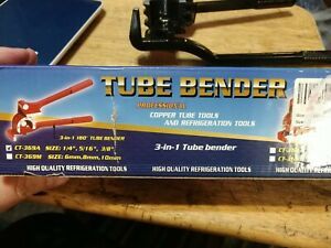Tube Bender 3 in 1 Manual Tubing Bending Tools 0-180 Degrees for 1/4 5/...