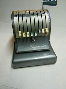 VINTAGE PAYMASTER Series S-600  Check Writer Stamping Machine no key