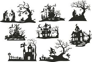 Pack Halloween 8 DXF CDR Files of PLASMA Laser Router Cut - DXF Files Vector CNC