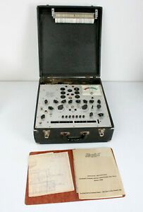Vtg Hickok Model 750 Dynamic Mutual Conductance Tube Tester w Manual - WORKS!!!