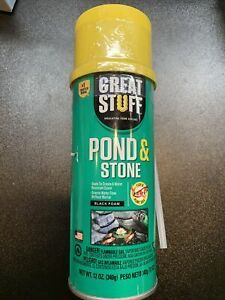 GREAT STUFF Pond &amp; Stone 12 oz Insulating Foam Sealant Each, Black