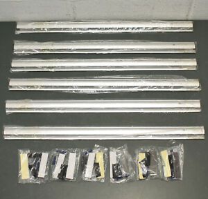 (6) Balt Best Rite Tackless Paper Holders 505-2, 2&#039; / 24&#034;, Aluminum Display Rail