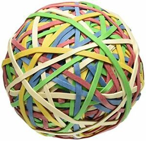 ACCO Rubber Band Ball 270 Bands per Ball Assorted Colors A7072153