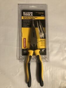 KLEIN JOURNEYMAN J203-8N Heavy Duty Long-Nose Pliers, Side-Cutting &amp; Stripping