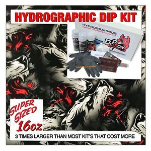Hydrographic dip kit Bloody Wolf Pack hydro dip dipping 16oz