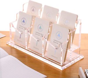 SANRUI Business Card Holder,Vertical Clear Acrylic Business Card Display Holders