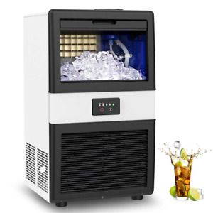 Commercial Ice Maker Machine, 70lbs/24h Ice Cube Maker with 10LBS Ice Storage Ca