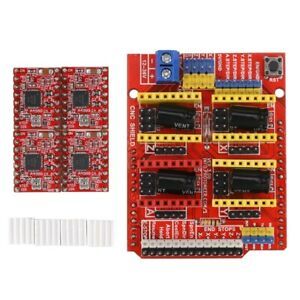 3D CNC Shield Board for UNO R3 + 4Pcs A4988 Stepper Motor Driver For Arduino 3G7