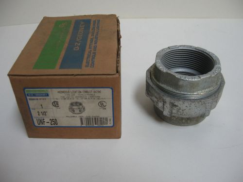 Oz gedney unf-250  2 1/2 explosion proof conduit union female /female new in box for sale
