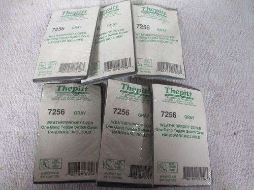 Set of 6 Pieces - Thepitt 7256 - One Gang Toggle Switch W.P. Cover - New