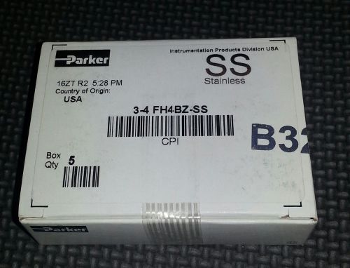 PARKER CPI THERMOCOUPLE CONNECTOR PART NO. 3-4 FH4BZ-SS BOX QTY 5
