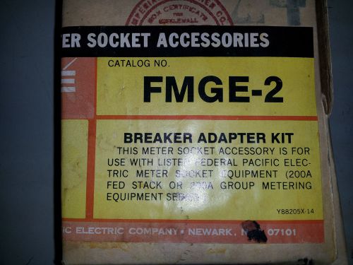 FEDERAL PACIFIC FMGE-2 METER SOCKET ACCESSORY BREAKER ADAPT KIT NIB #B46