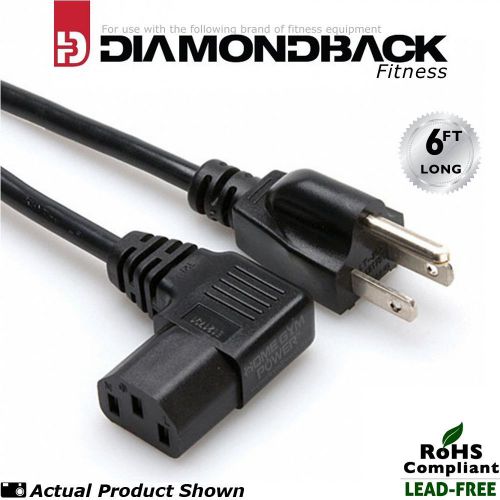 Diamondback fitness 1260ef elliptical 6&#039; long premium power cord (w/90° angle) for sale