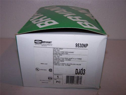 BRYANT 9530NP STRAIGHT BLADE PLUG 30A 125V  NEW IN  BOX