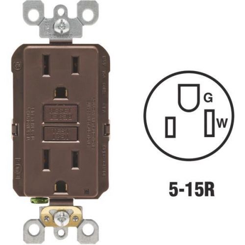 Leviton r00-n7599-ook duplex receptacle gfci outlet-15a brn gfci outlet for sale