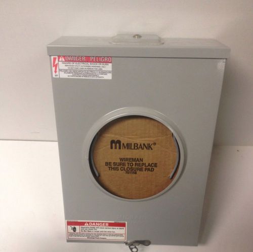 Milbank 200 amp meter socket box m2500 with 2&#034; aluminum hub for sale