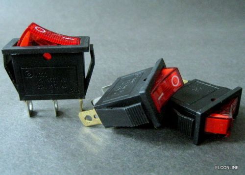 #a11 l-kcd3 red off/on  boat car rocker spst switch with lamp x 3 pcs for sale