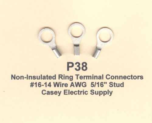 100 non-insulated ring terminal connectors 16-14 wire awg 5/16&#034; stud molex for sale