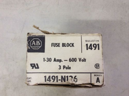 Allen Bradley 1491-N126 Fuse Block Holder 30 Amp 1491N126 1491