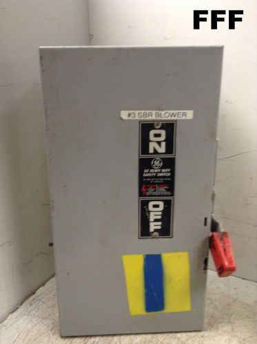 Ge heavy duty safety switch cat no thn3363 model 7 60a 600vac/250vdc 60 hp for sale