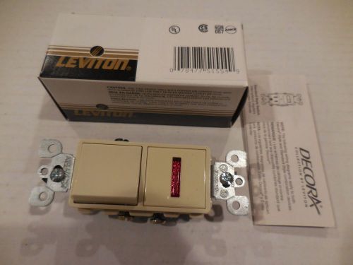 Leviton Combination Switch &amp; Pilot Light 5626-I Ivory Side Wired NEW IN BOX