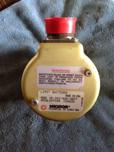 Micron Limit Switches 45-303-820-0877 NEW 453038200877