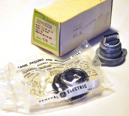 (2) general electric selector switch new 2-pos maint operator no contact blocks for sale